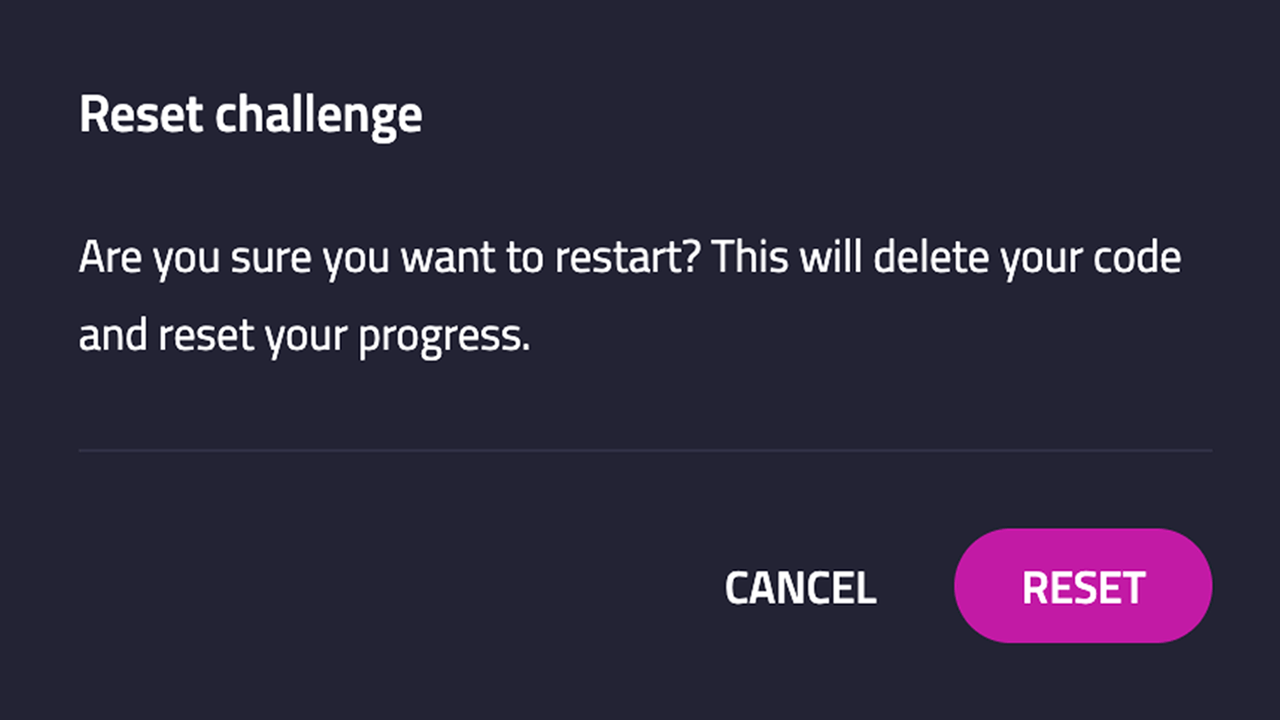 Reset an HTML/CSS Challenge